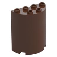 Lego Cylinder Half 2 x 4 x 4 / Brown