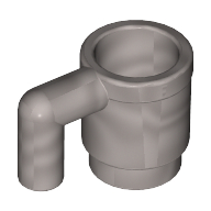 Lego Equipment Cup / Mug [Plain] / Flat Silver