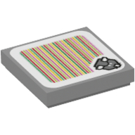 Lego Tile 2 x 2 with Reznor and Barcode Print (Sticker)
