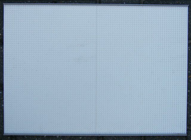 Lego Modulex Baseplate 59 x 84 mounted on metal sheet