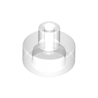 Lego Tile Round 1 x 1 with Hollow Bar / Trans-Clear