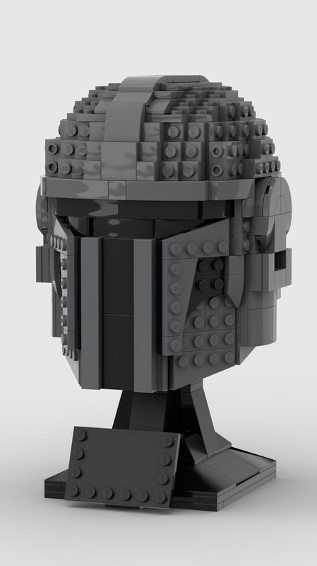Lego Mandalorian Helmet Statue MOC