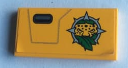 Lego Tile 2 x 4 with Jungle Logo and Door Handle Pattern Model Right Side (Sticker) - Set 60162