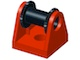 Lego String Reel 2 x 2 Holder with Black Drum (2584 / 2585) / Red