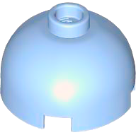 Lego Brick, Round 2 x 2 Dome Top / Bright Light Blue