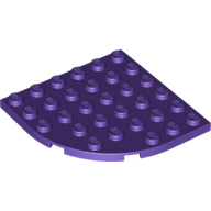 Lego Plate Round Corner 6 x 6 / Dark Purple