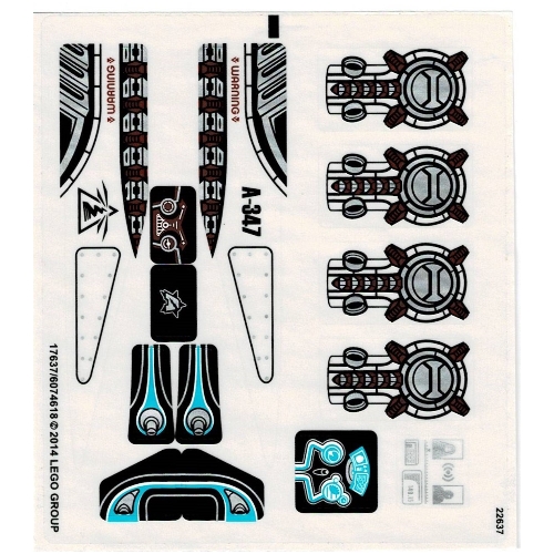Lego Sticker Sheet for Set 70164-1 / [No Color/Any Color]