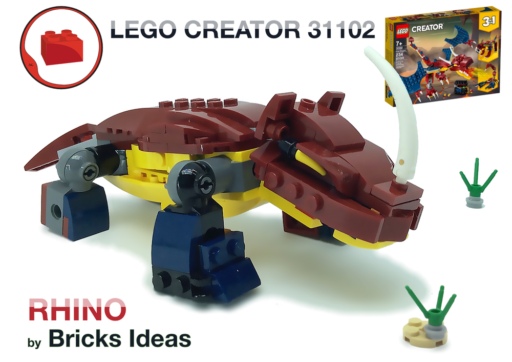 Lego Rhino Animal - Lego Creator 31102