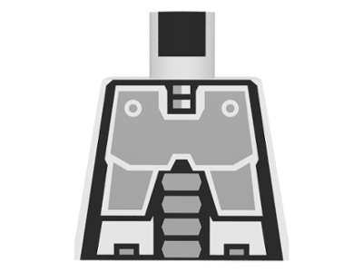 Lego Torso Space Robot Pattern / White