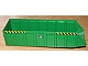 Lego Vehicle, Tipper Bed 24 x 7 with 'L.C.B.' and Black and Yellow Danger Stripes Pattern on Both Sides (6 Stickers) - Set 7998 / Green