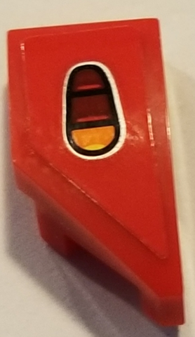 Lego Wedge 2 x 1 x 2/3 Right with Taillight Pattern (Sticker) - Set 75894