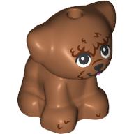 Lego Animal, Dog Pup with Medium Nougat Fur, Tongue print