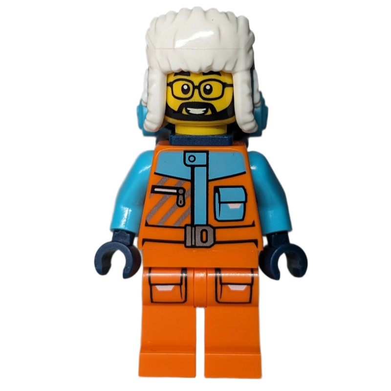 Lego Arctic Explorer, STEVEGOESNORTH, Orange Suit, Dark Blue Hat and Backpack