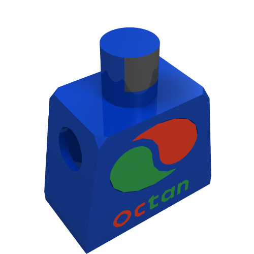 Lego Minifig Torso with Octan Logo Print