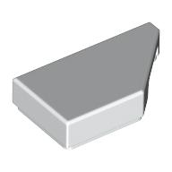 Lego Tile 1 x 2 with Stud Notch Right / White