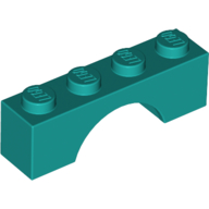Lego Brick Arch 1 x 4 / Dark Turquoise