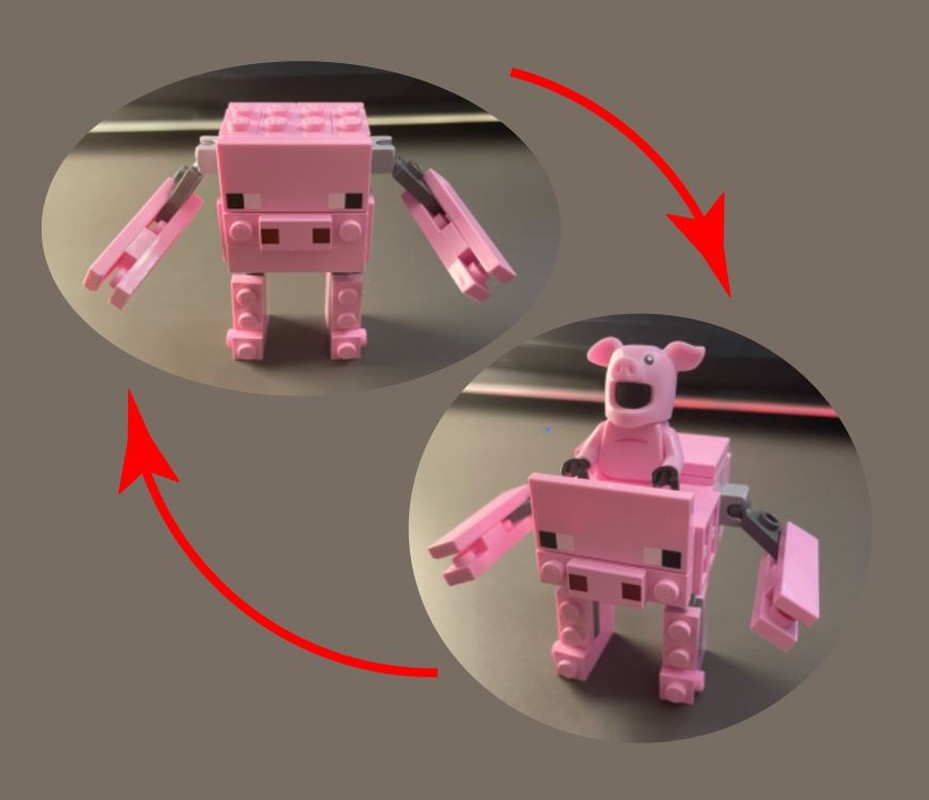 Lego Minecraft Pig Mech V2