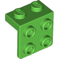 Lego Bracket 1 x 2 - 2 x 2 / Bright Green