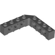 Lego Technic Brick 5 x 5 Right Angle (1 x 4 - 1 x 4) / Dark Bluish Gray