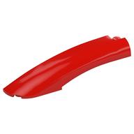 Lego Brick Round, Curved 10 x 2 x 2 with Rounded End Left / Red