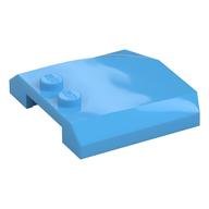 Lego Brick Wedged, Curved Triple 4 x 4 x 2/3 with 2 Studs / Medium Blue