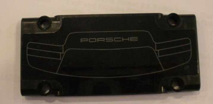 Lego Technic, Panel Plate 5 x 11 x 1 with 'PORSCHE' Pattern (Sticker) - Set 42056 / Black