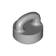 Lego Tile Round 1 x 1 Special with Clip-Bar / Light Bluish Gray