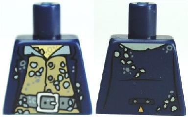 Lego Torso PotC Jacket over Barnacle Encrusted Shirt Pattern