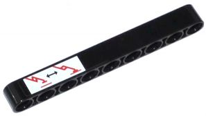 Lego Technic, Liftarm Thick 1 x 9 with Outriggers Operating Instructions Pattern (Sticker) - Set 42024