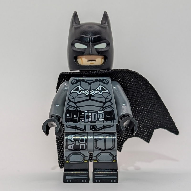 Lego Batman, Dark Bluish Gray Suit, Black Cape and Cowl