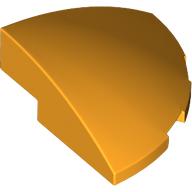 Lego Brick Round Corner, Curved 3 x 3 x 1 Quarter Circle / Bright Light Orange