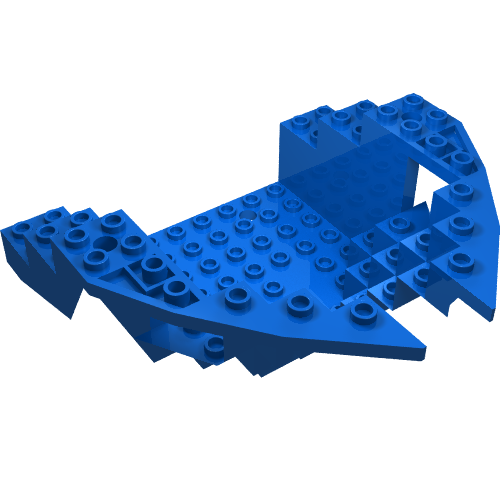 Lego Boat Hull Section, Small Bow 12 x 12 x 5 1/3, Top / Blue