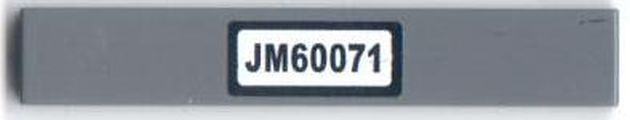 Lego Tile 1 x 6 with 'JM60071' Pattern (Sticker) - Set 60071
