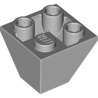 Lego Brick Sloped Inverted 45° 2 x 2 Double Convex / Light Bluish Gray