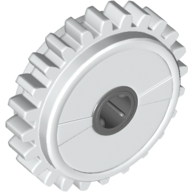 Lego Technic Gear 24 Tooth Clutch with Dark Bluish Gray Center / White