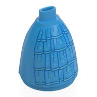 Lego Minidoll Skirt Full, No Hips or Feet with Gown, Dark Blue Trim, Bright Light Blue Decorations Print / Dark Azure