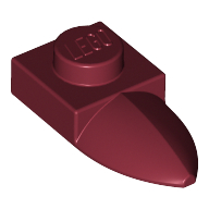 Lego Plate Special 1 x 1 with Tooth / Dark Red