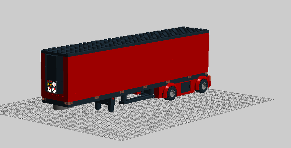 Lego Refrigerated Semi Trailer. Dual, Spread Axles