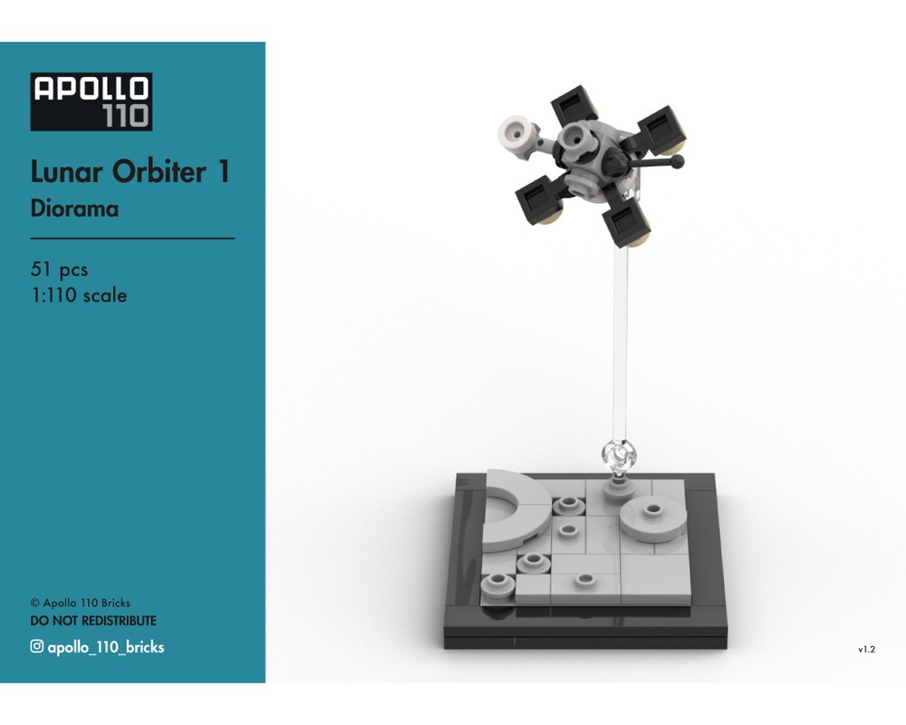 Lego Lunar Orbiter 1 Diorama [1:110 scale]