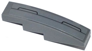 Lego Slope, Curved 4 x 1 with Black Lines Pattern Model Right Side (Sticker) - Set 42023