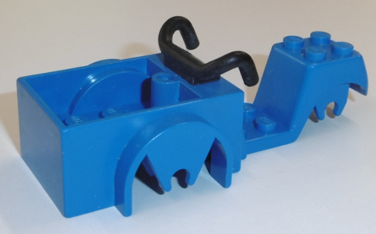 Lego Fabuland Tricycle (2 Front Wheels) Chassis with Black Handlebars / Blue