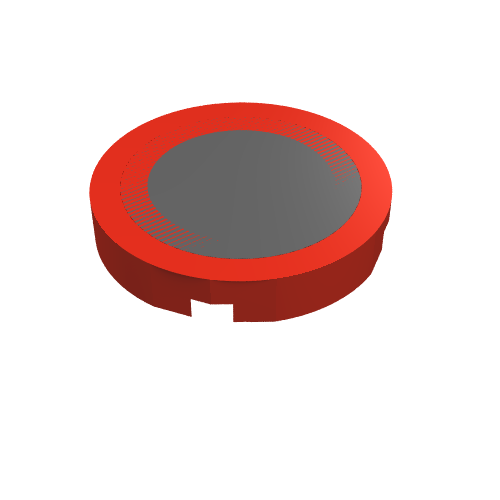 Lego Tile Round 2 x 2 with Black Exhaust Port Print