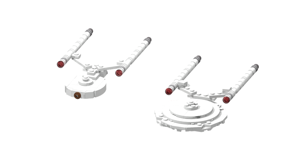Lego Agilis-Class and Dipper-Class Small TOS-Era Ships