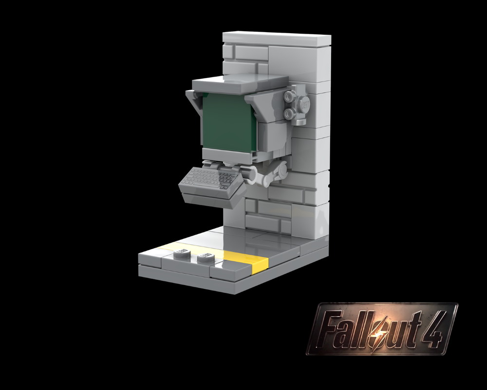 Lego Fallout: Wall Mounted Computer Terminal