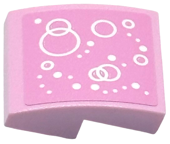 Lego Slope, Curved 2 x 2 x 2/3 with White Bubbles Pattern Side B (Sticker) - Set 75682