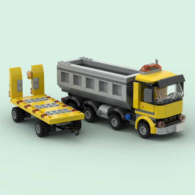 Lego Construction Tipper With Trailer