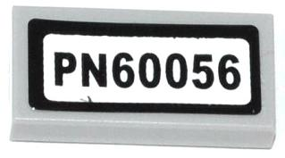 Lego Tile 1 x 2 with 'PN60056' Pattern (Sticker) - Set 60056