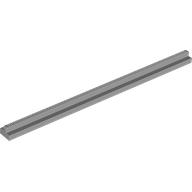 Lego Vehicle Track, Train, Plain Rail Straight (no slots, no notches on end) / Light Bluish Gray