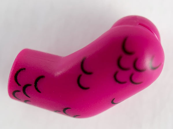 Lego Arm, Left with Black Scales Pattern / Magenta