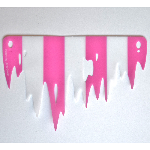Lego Sail, Tattered, Large, with Pink and White Stripes Print